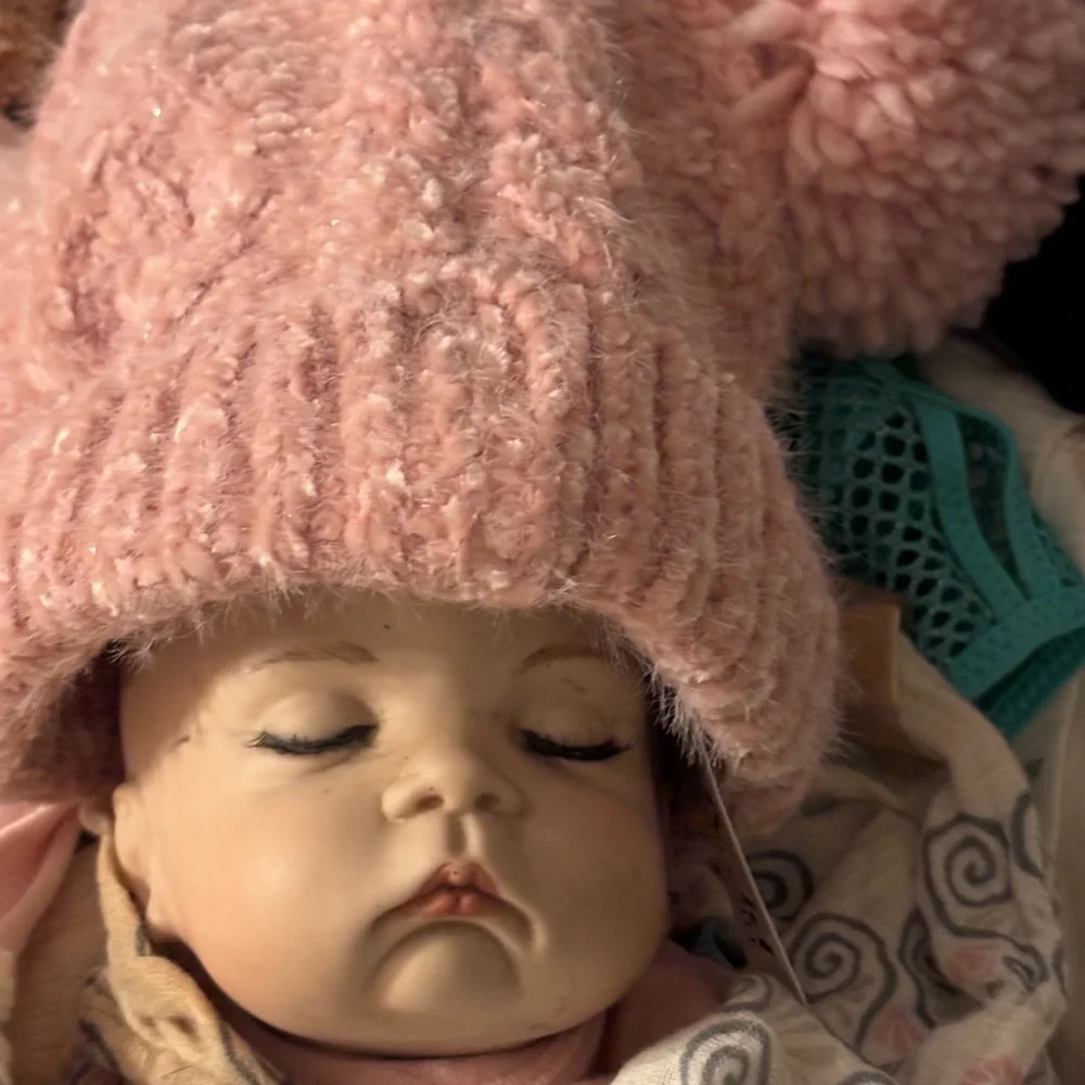 The Children's Place Pink Knit Pom-Pom Hat